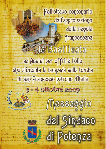 Messaggio del Sindaco di Potenza